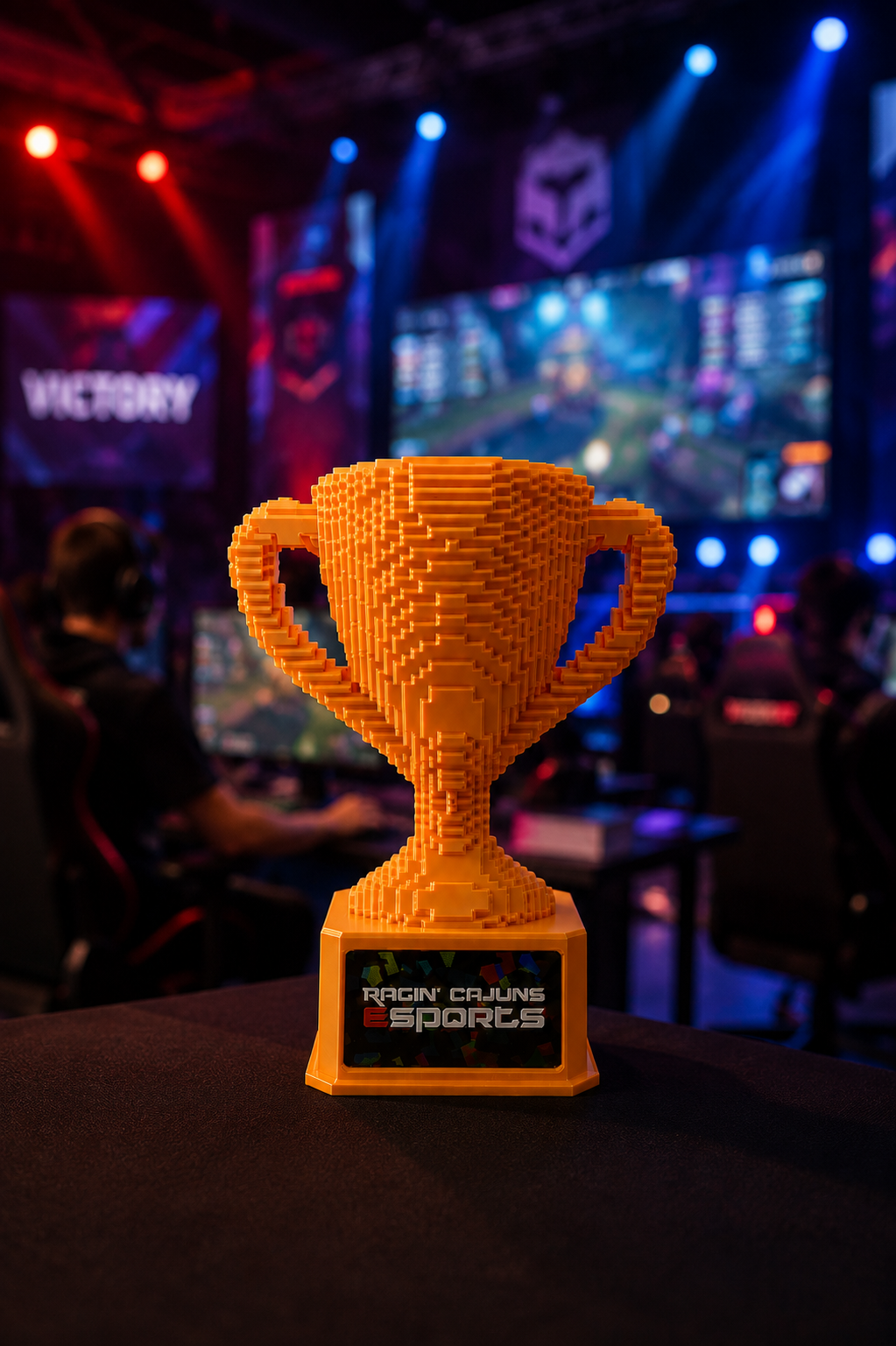 Gold Voxel Trophy - Customizable
