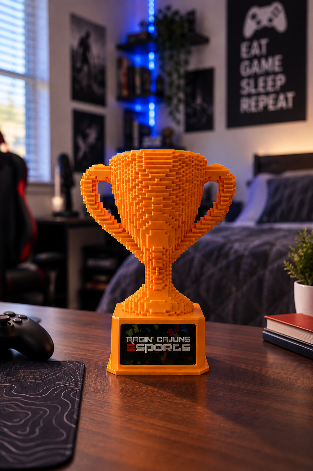 Gold Voxel Trophy - Customizable