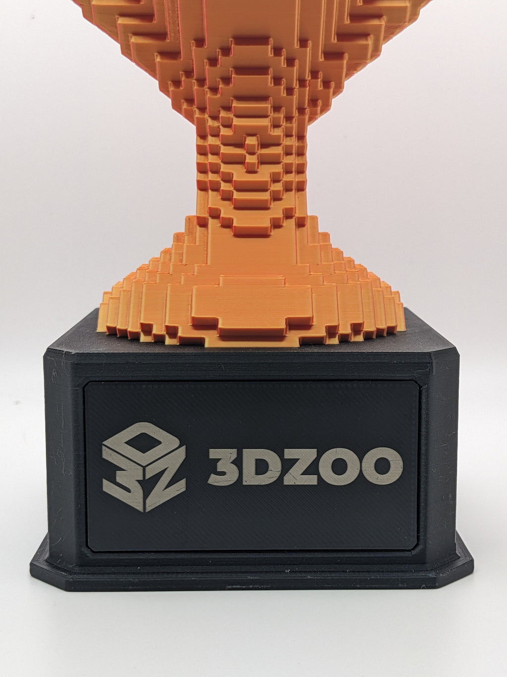 Customizable Blocky Trophy - 3 Lines