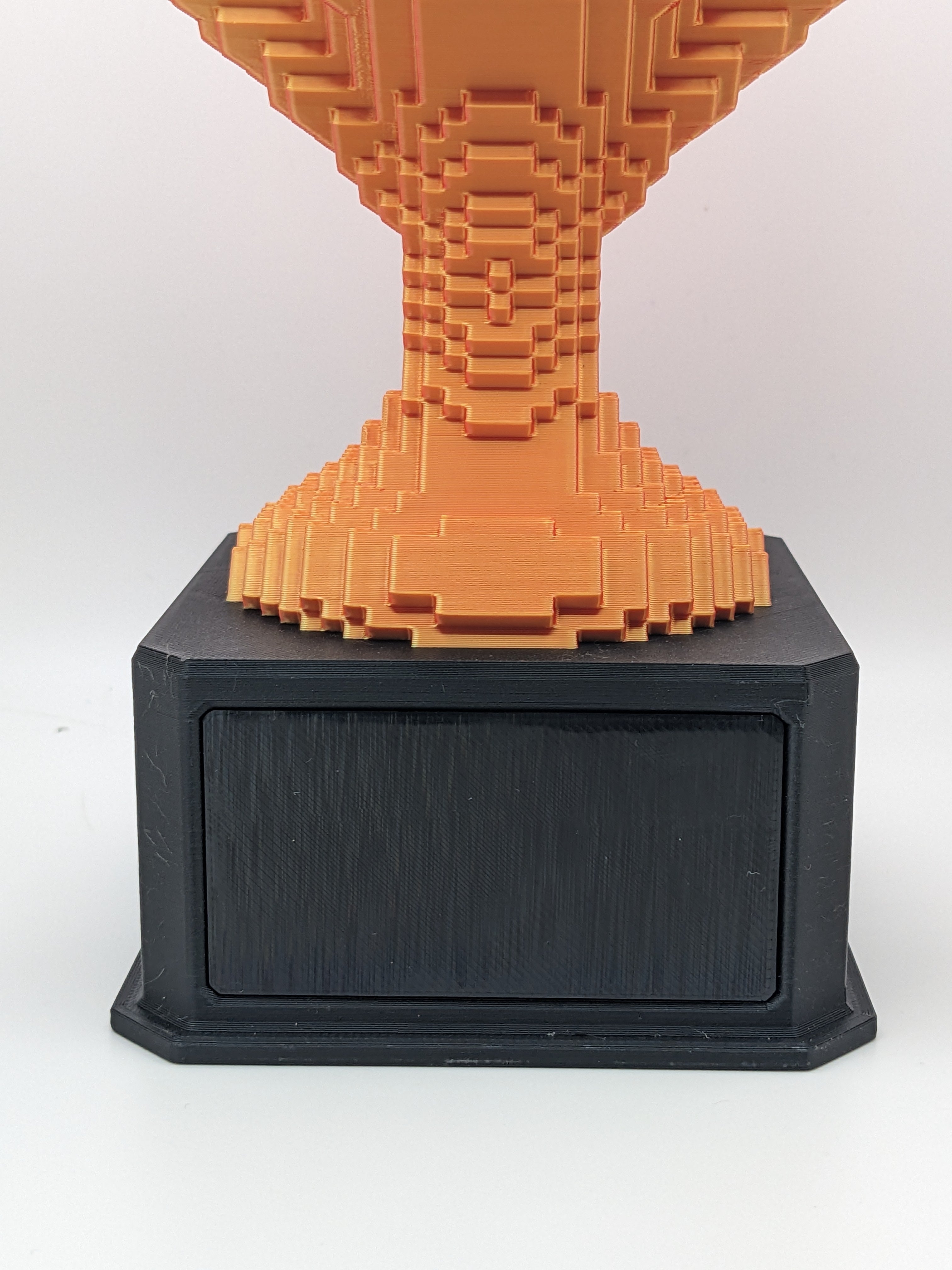 Customizable Blocky Trophy - 3 Lines