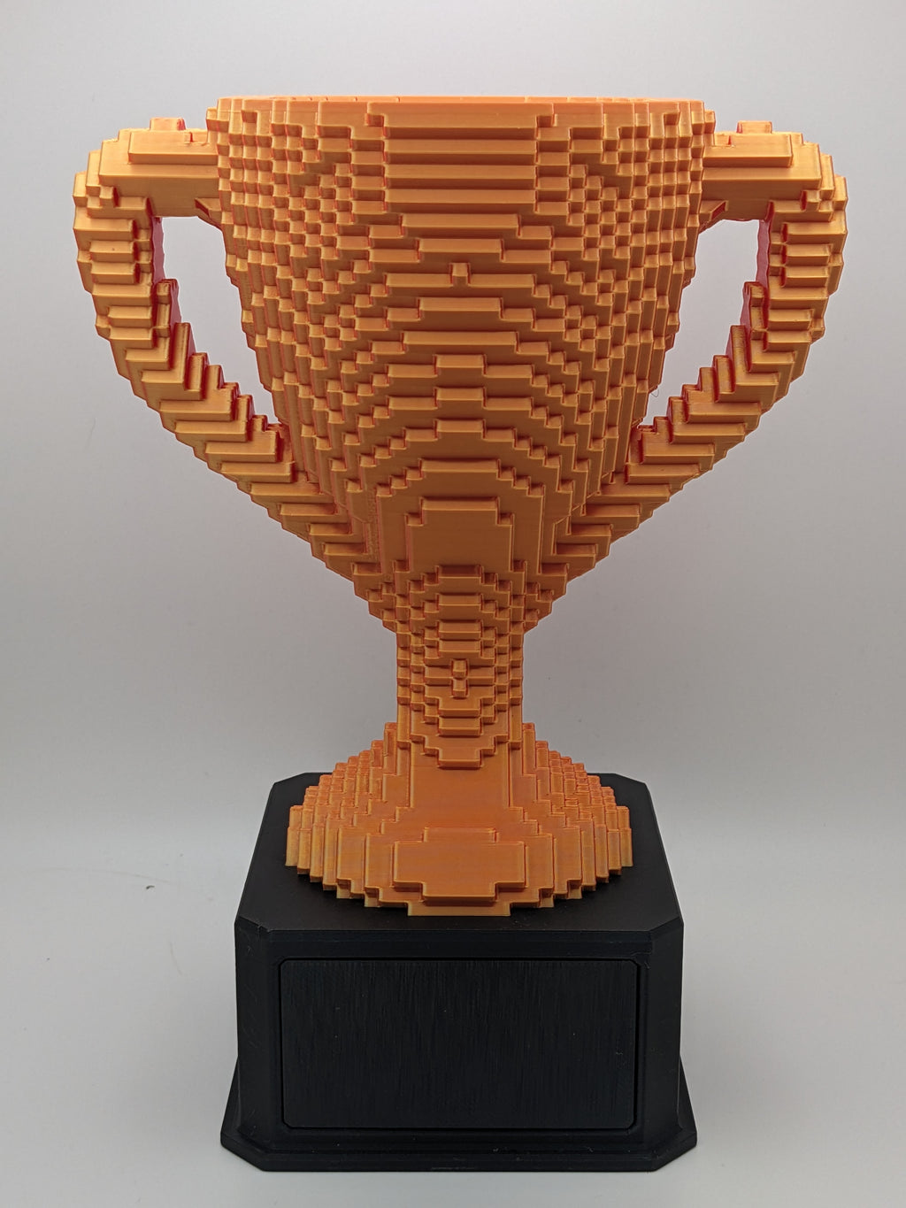 Customizable Blocky Trophy - 3 Lines