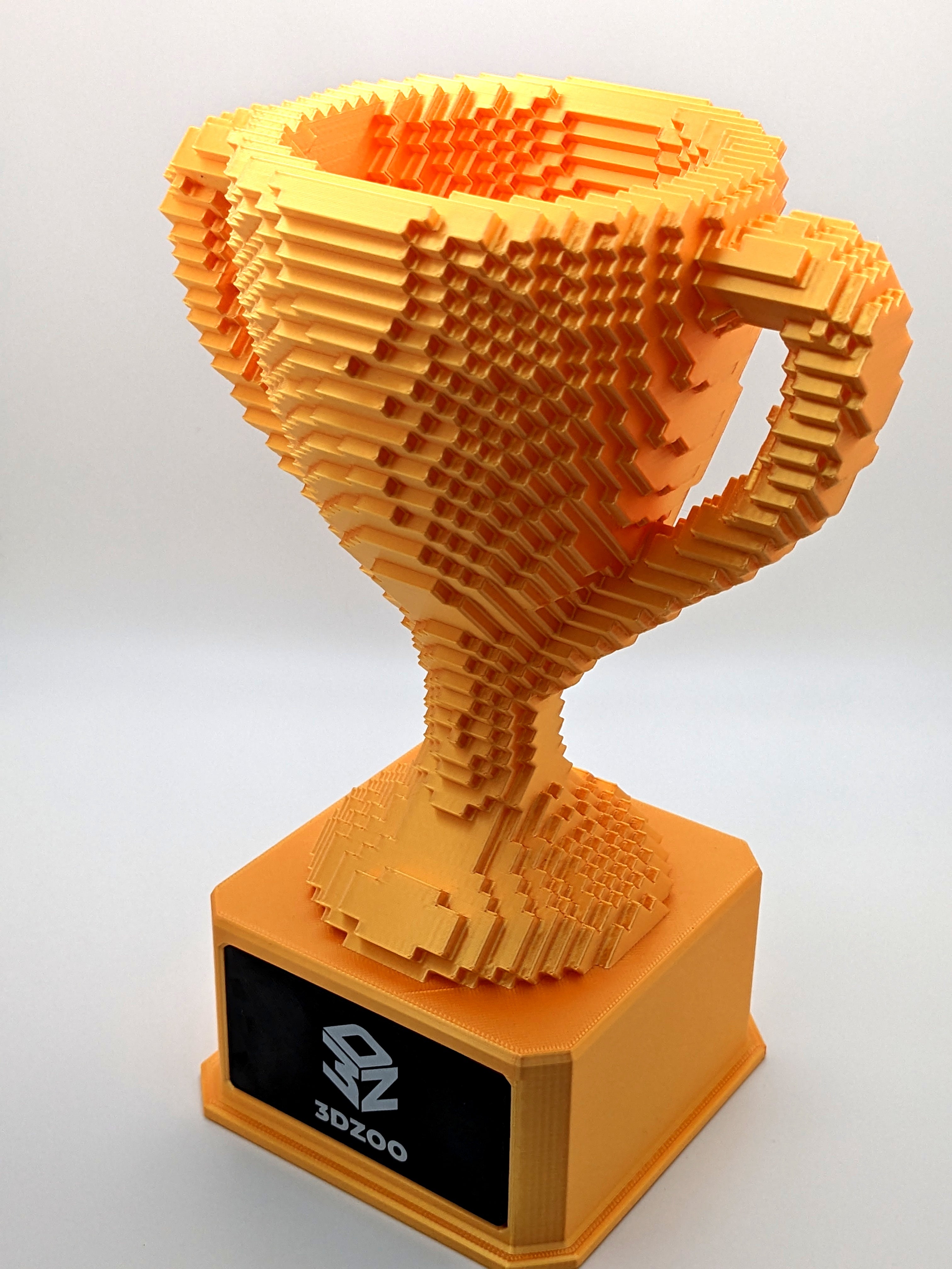 Gold Voxel Trophy - Customizable