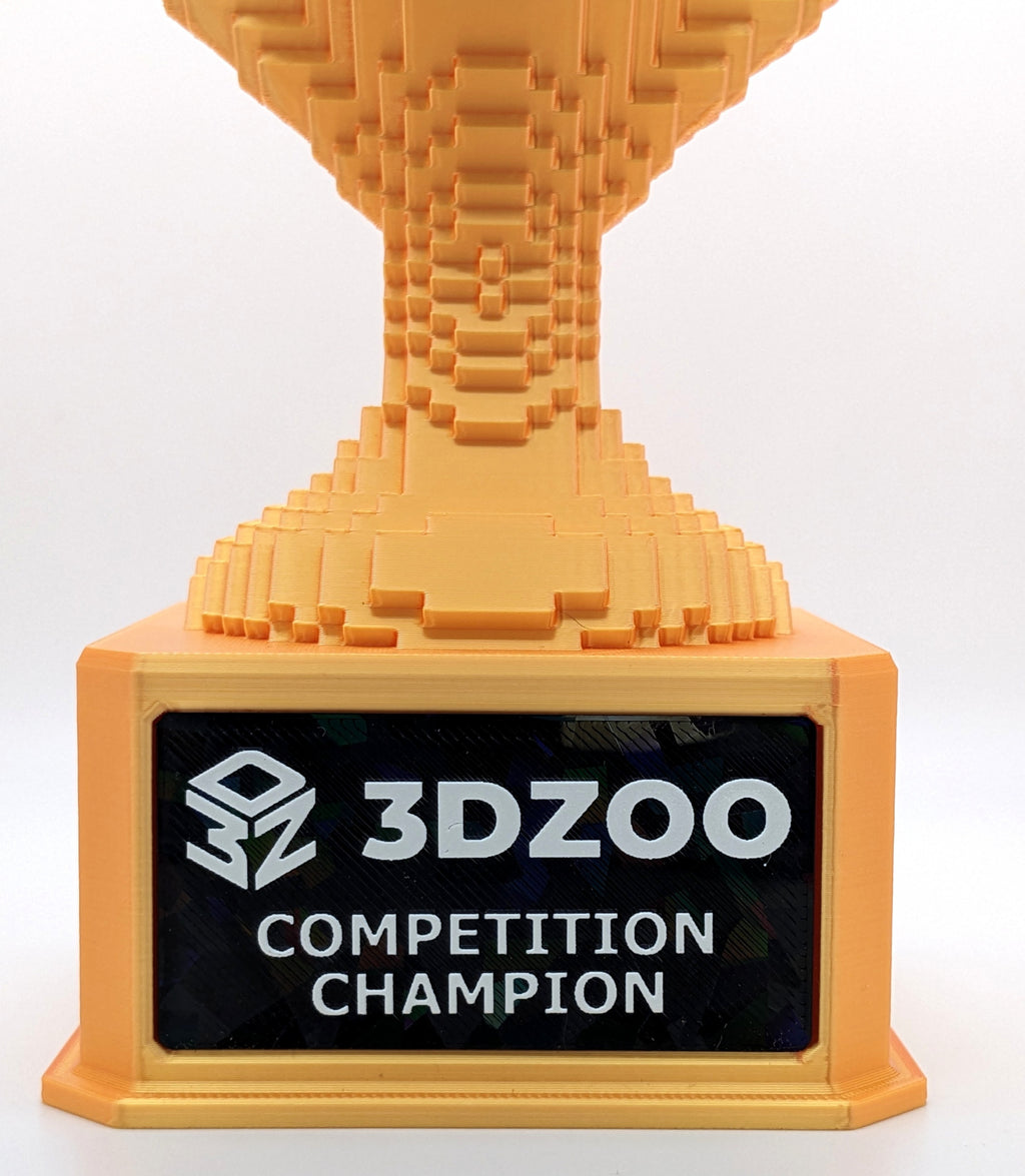 Gold Voxel Trophy - Customizable
