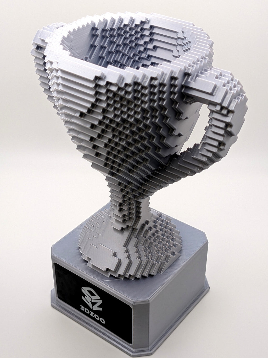 Silver Voxel Trophy - Customizable