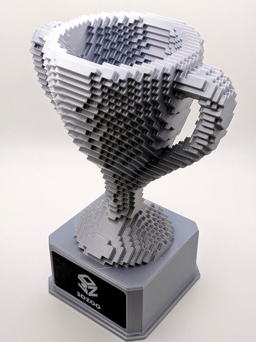 Silver Voxel Trophy - Customizable