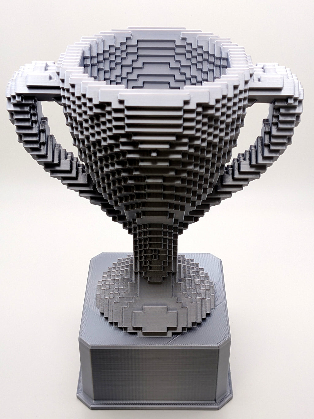 Silver Voxel Trophy - Customizable