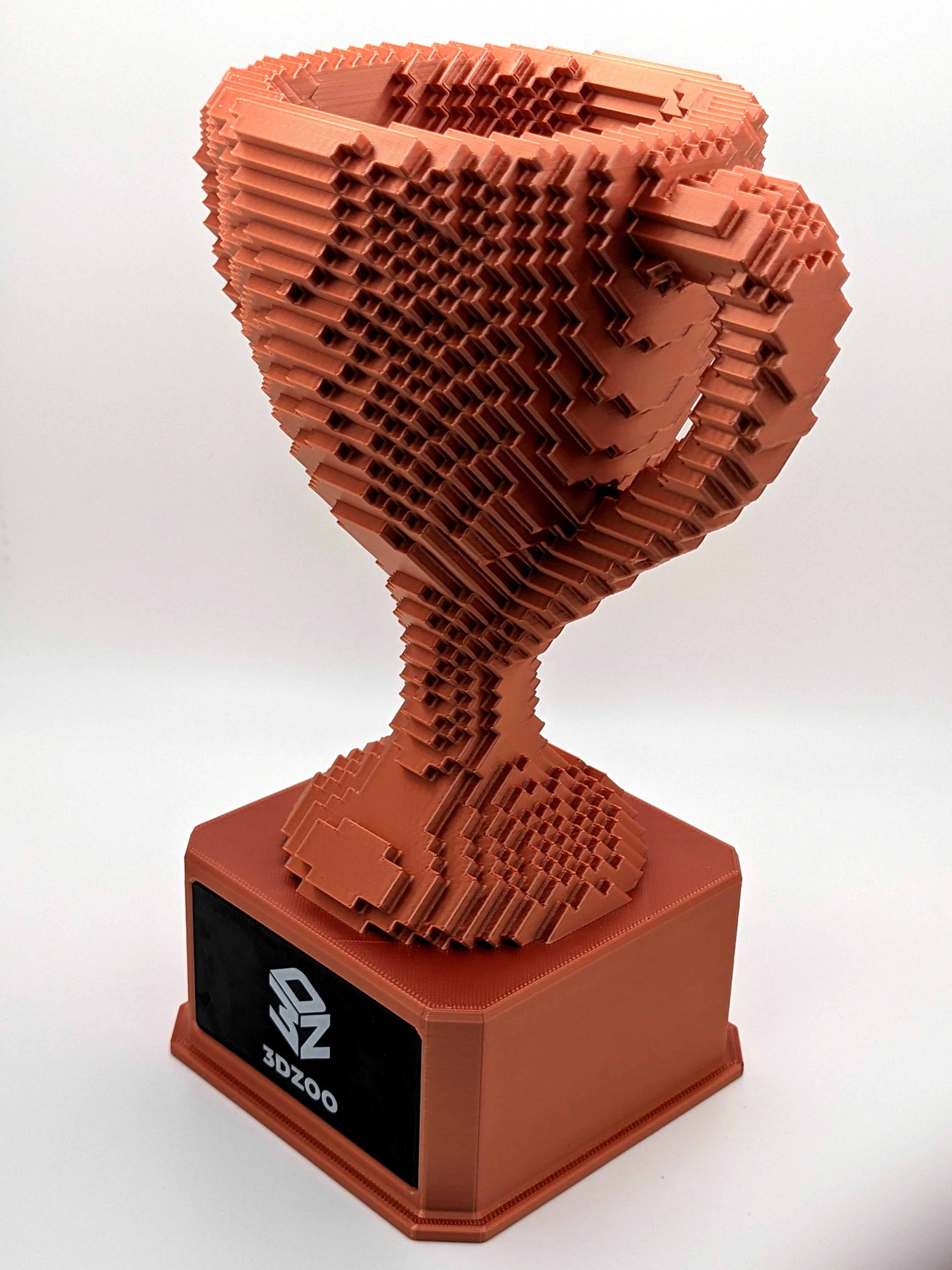 Bronze Voxel Trophy - Customizable