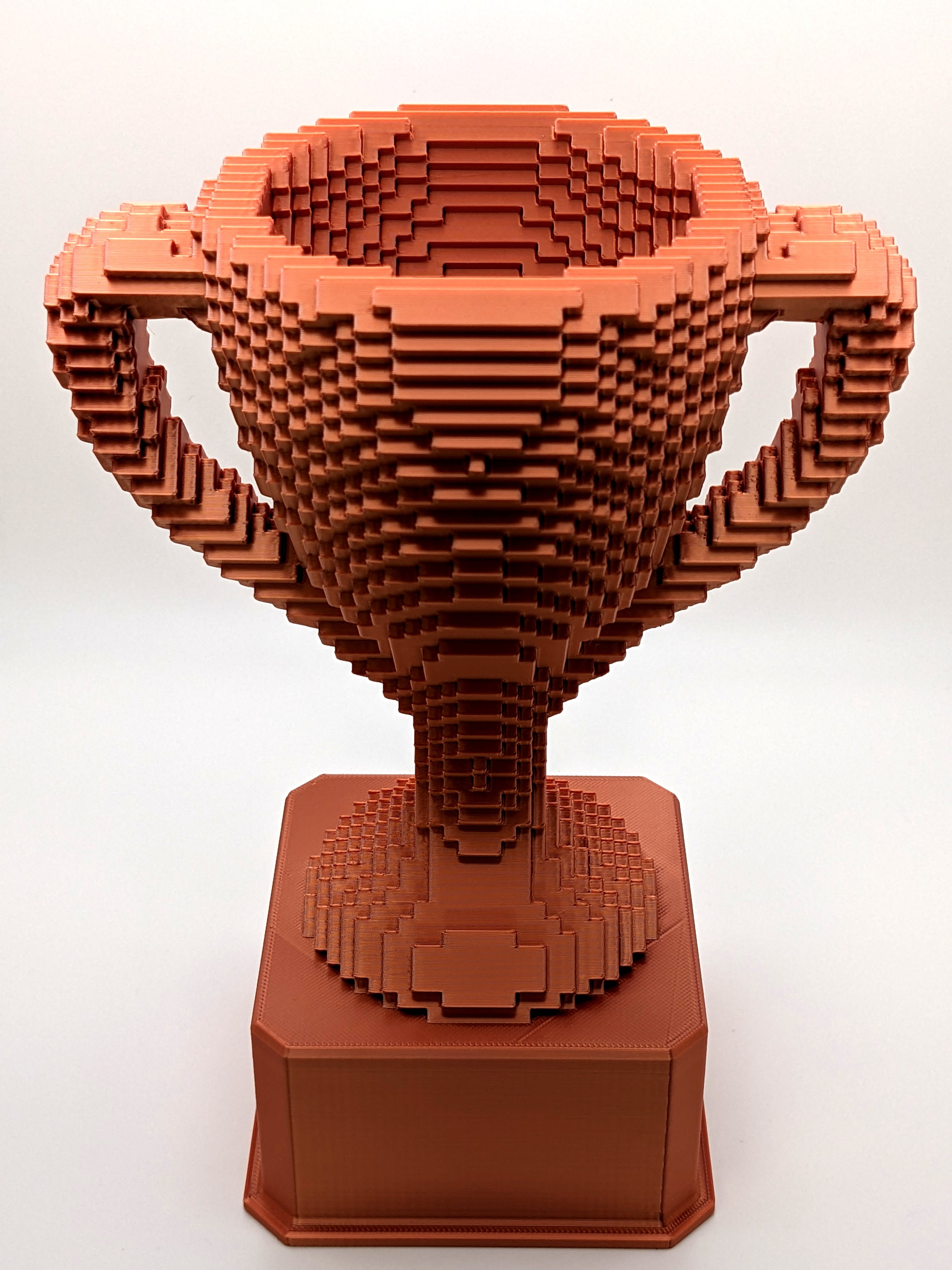 Bronze Voxel Trophy - Customizable
