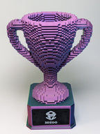 Blue/Green/Purple Voxel Trophy - Customizable