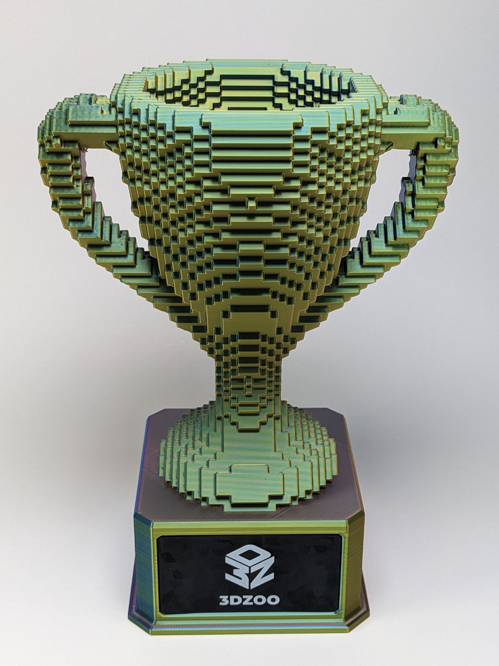 Red/Yellow/Blue Voxel Trophy - Customizable