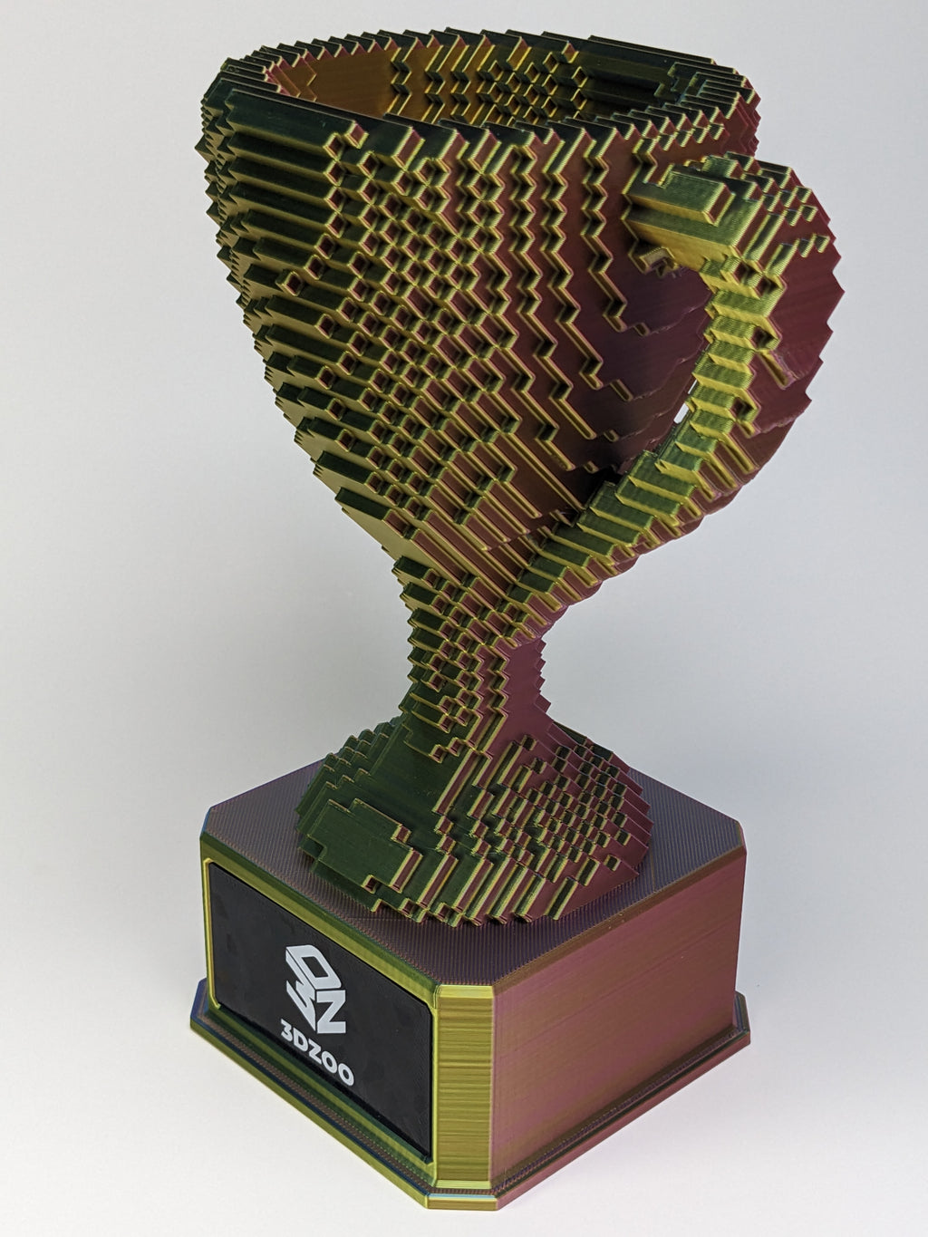 Red/Yellow/Blue Voxel Trophy - Customizable