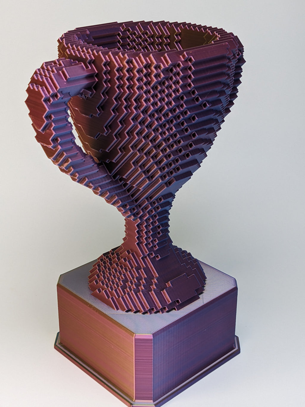 Red/Yellow/Blue Voxel Trophy - Customizable