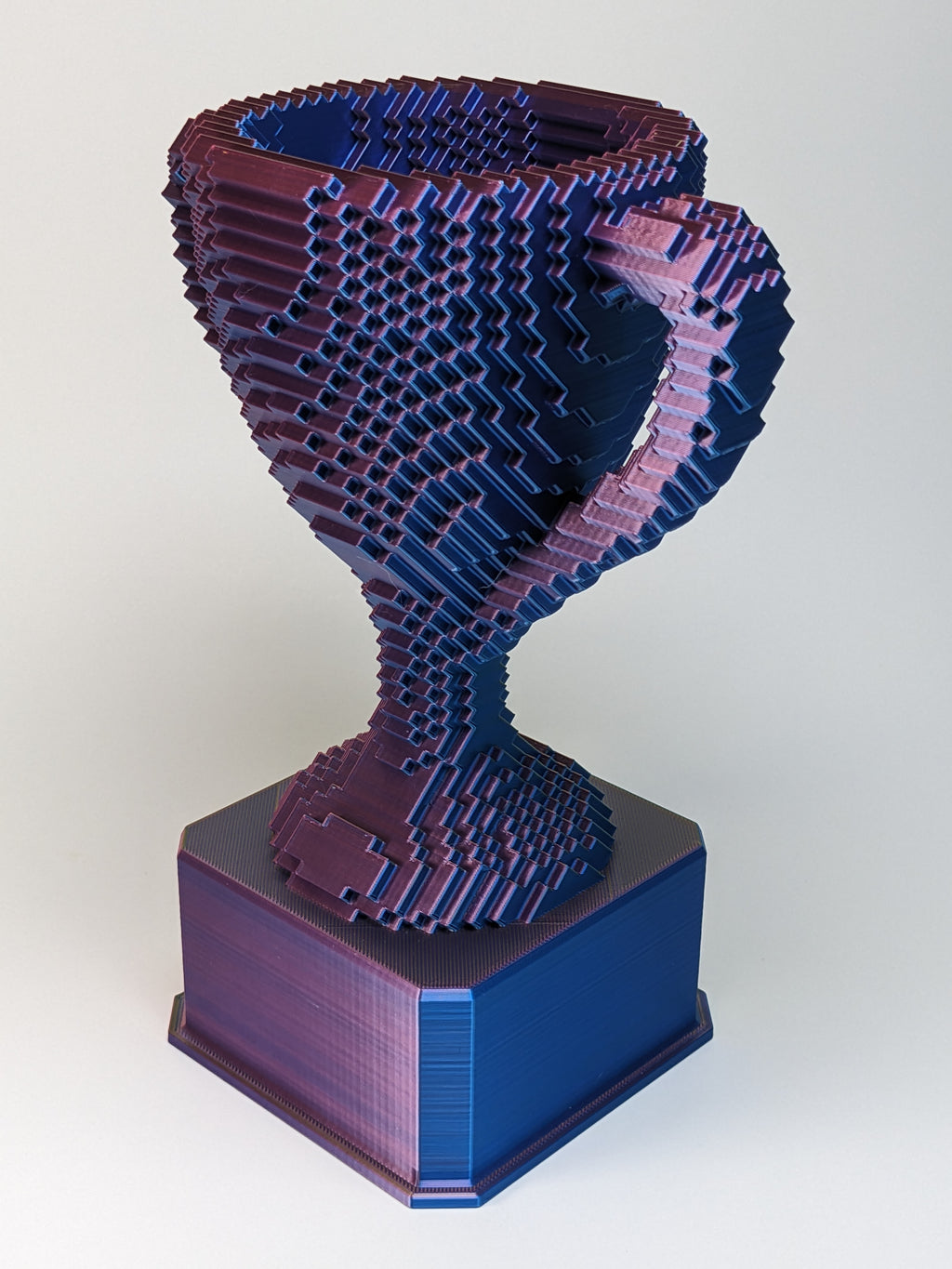 Red/Yellow/Blue Voxel Trophy - Customizable