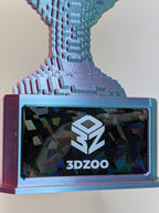 Blue/Purple/Yellow Voxel Trophy - Customizable