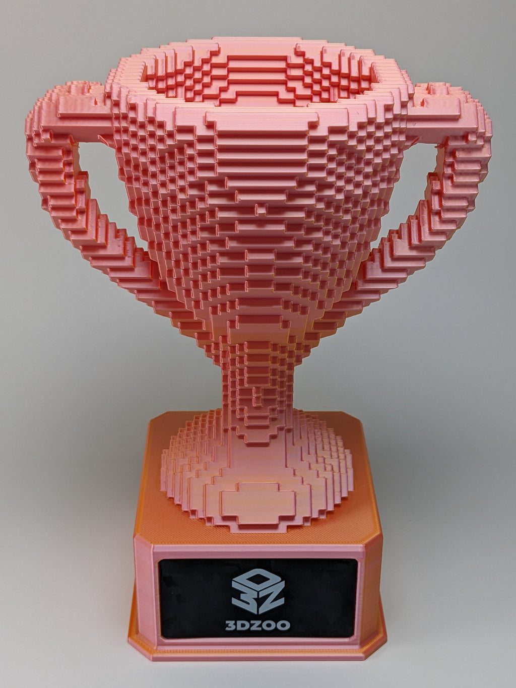 Gold/Orange/Pink Voxel Trophy - Customizable