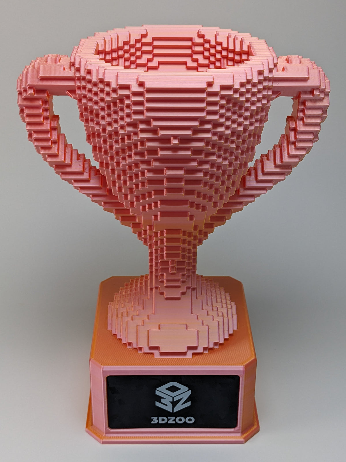 Gold/Orange/Pink Voxel Trophy - Customizable