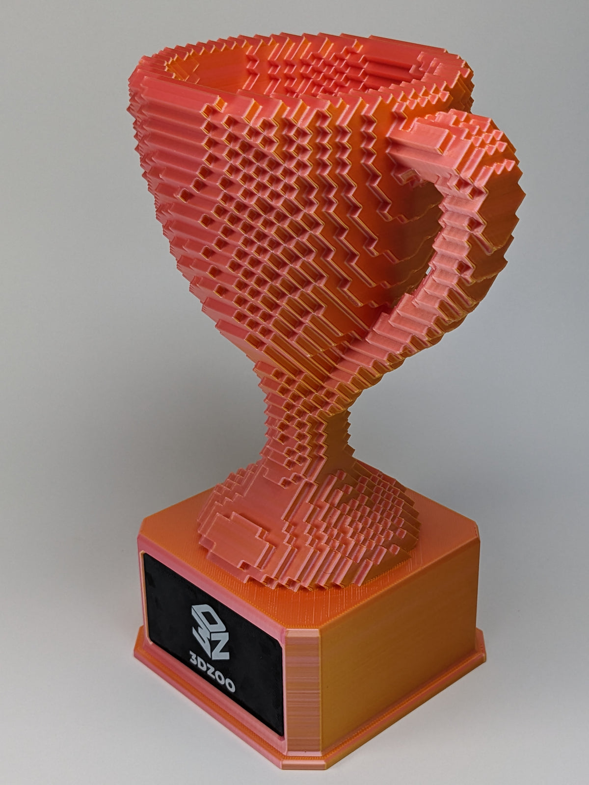 Gold/Orange/Pink Voxel Trophy - Customizable