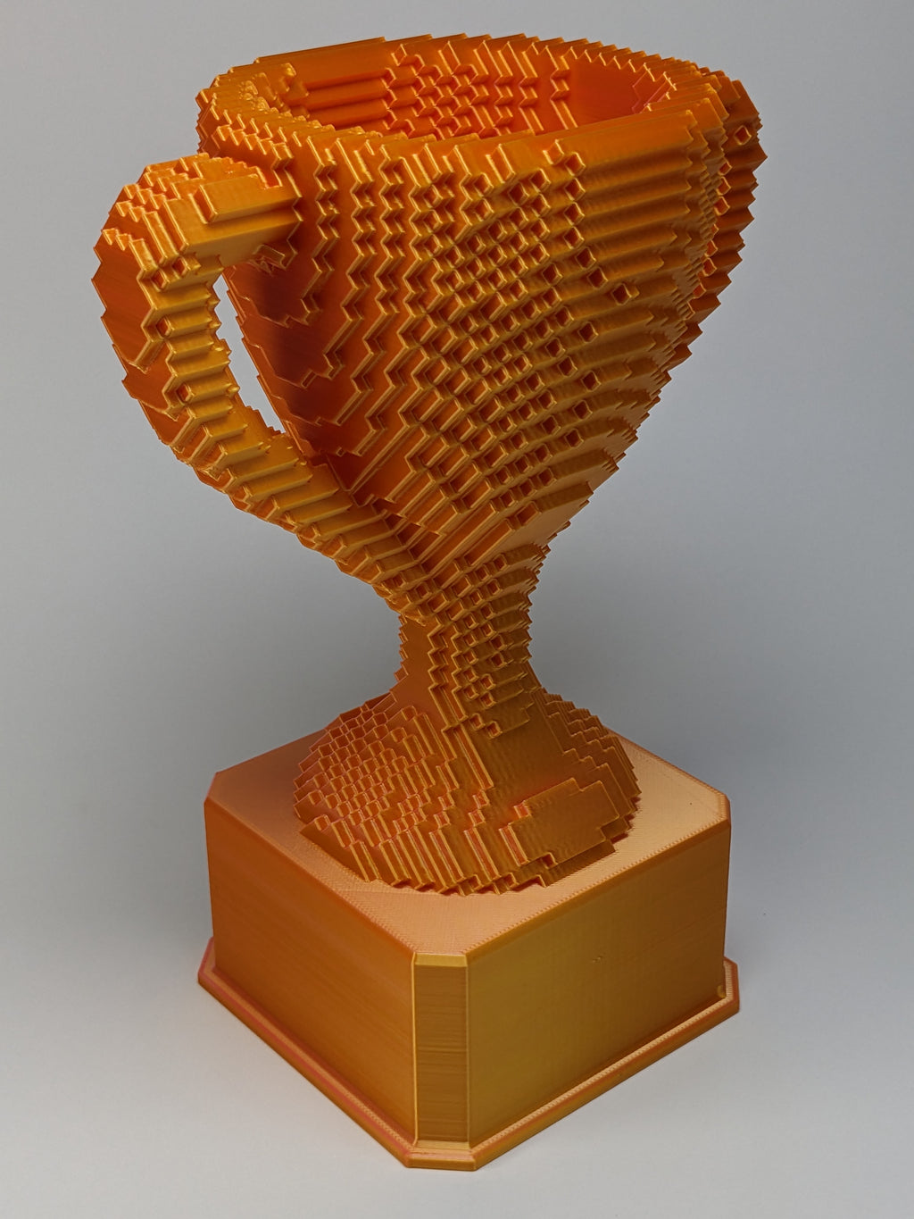 Gold/Orange/Pink Voxel Trophy - Customizable