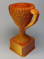 Gold/Orange/Pink Voxel Trophy - Customizable