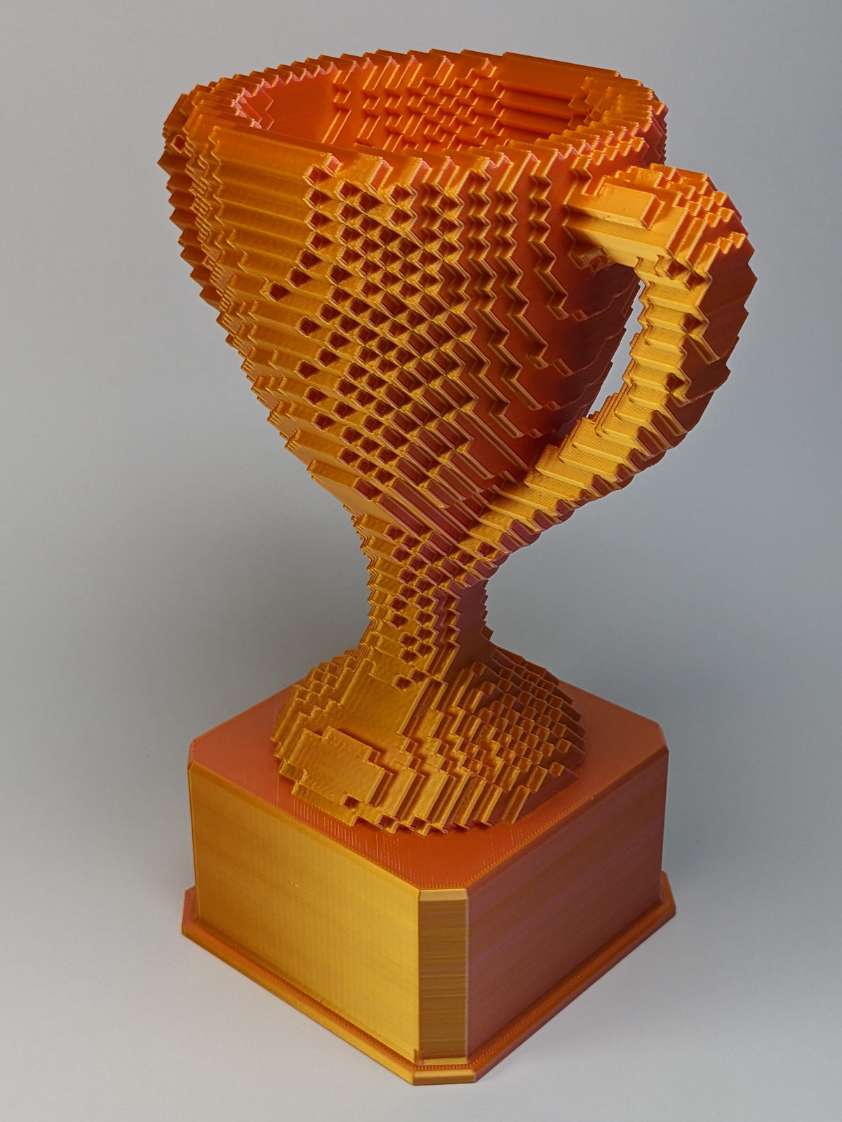 Gold/Orange/Pink Voxel Trophy - Customizable