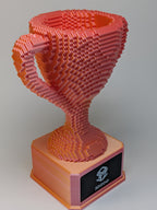 Gold/Orange/Pink Voxel Trophy - Customizable
