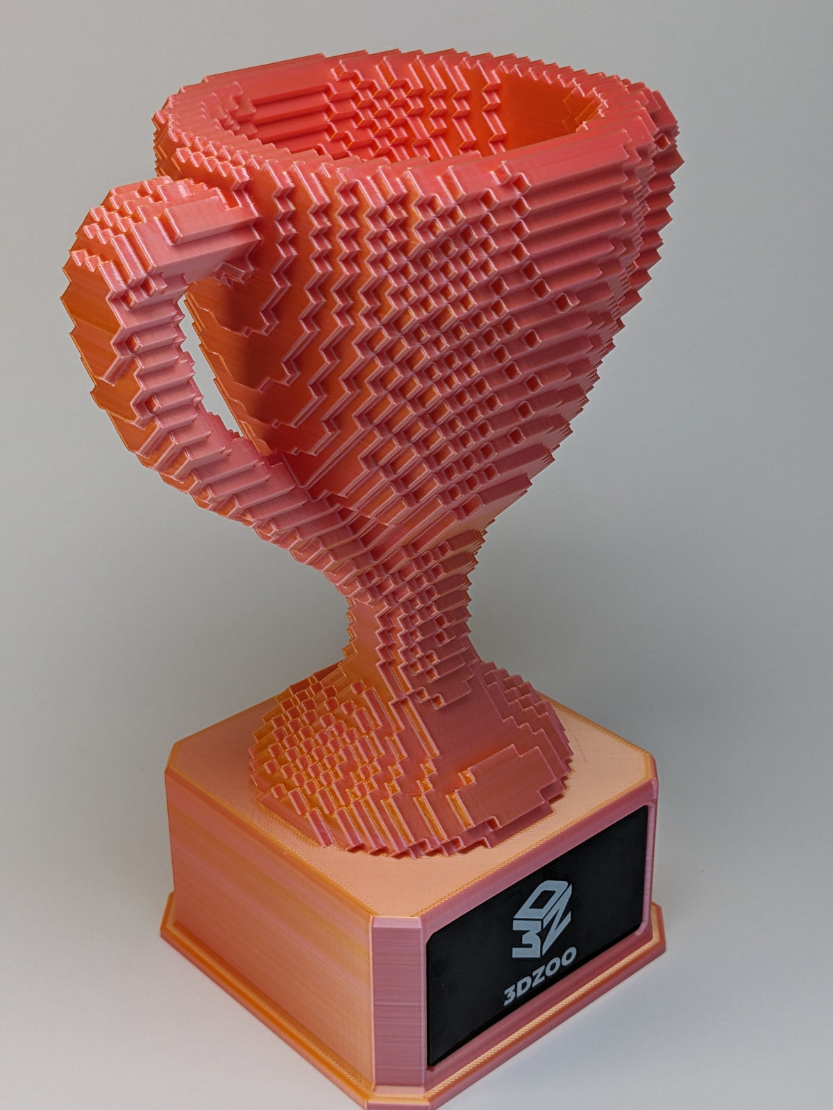 Gold/Orange/Pink Voxel Trophy - Customizable