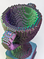 Blue/Green/Purple Voxel Trophy - Customizable