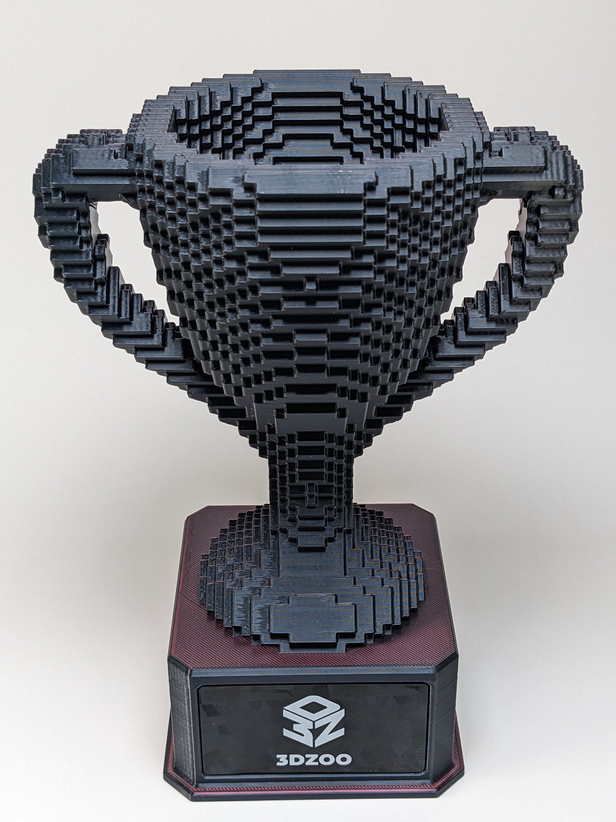Red/Black Voxel Trophy - Customizable