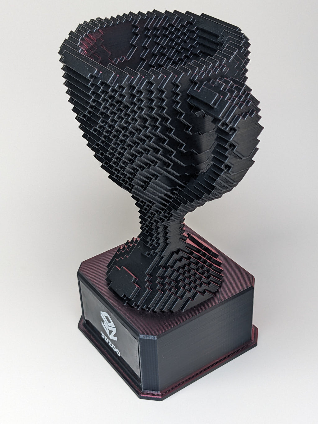 Red/Black Voxel Trophy - Customizable