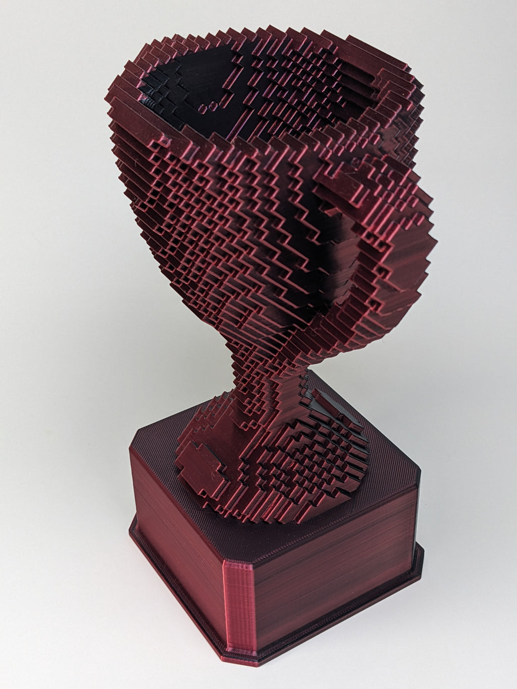 Red/Black Voxel Trophy - Customizable