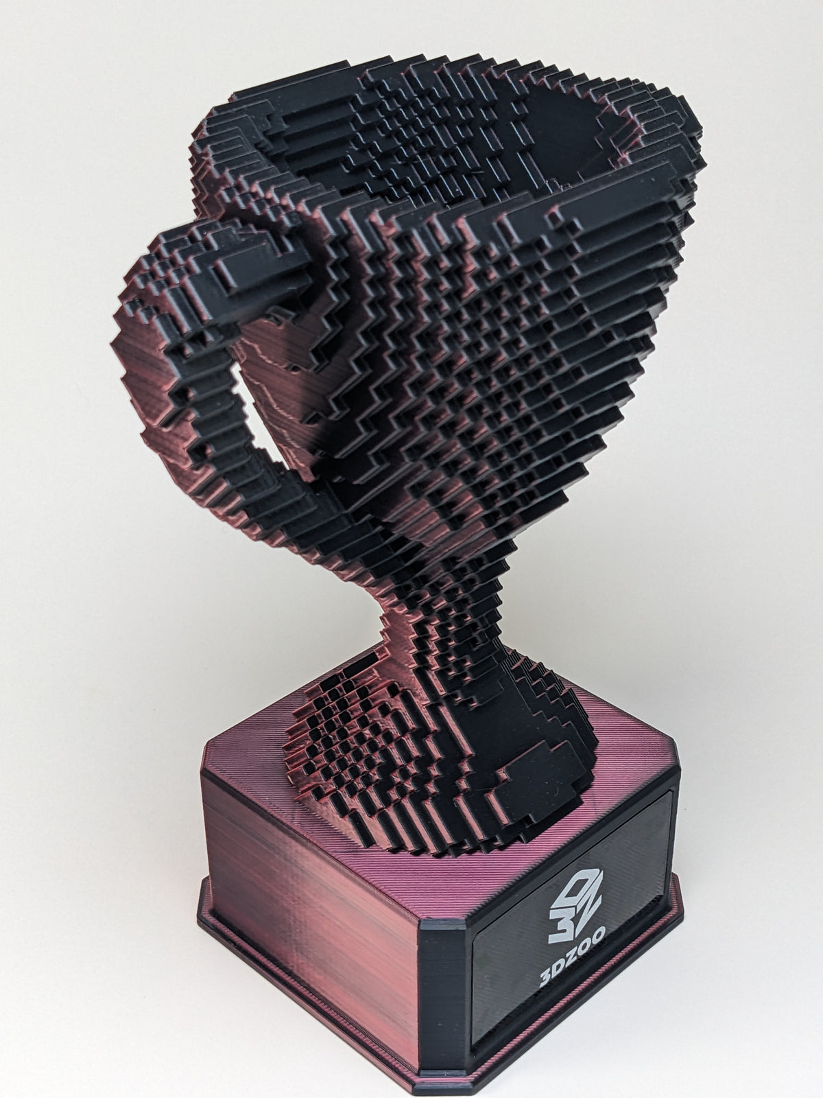 Red/Black Voxel Trophy - Customizable