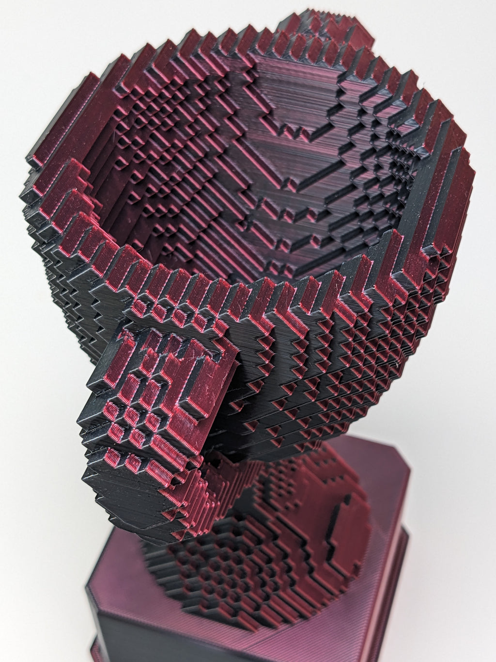 Red/Black Voxel Trophy - Customizable