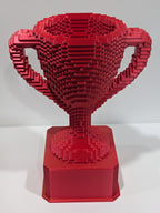 Gold/Red Voxel Trophy - Customizable