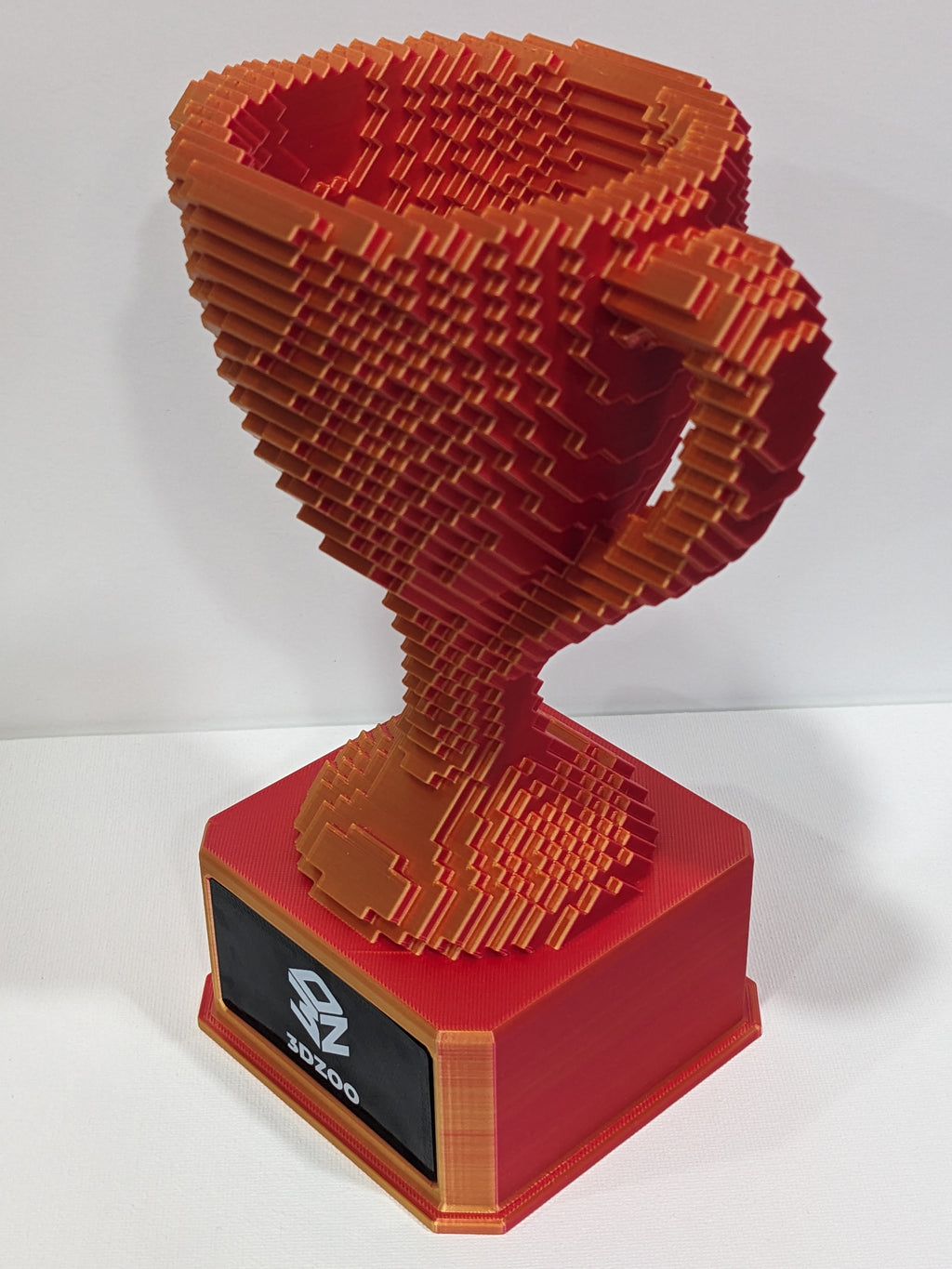 Gold/Red Voxel Trophy - Customizable