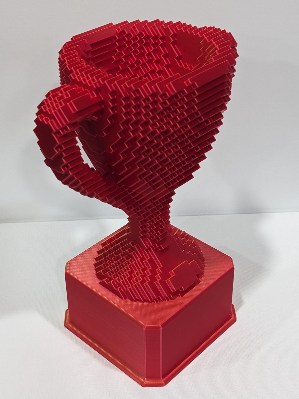 Gold/Red Voxel Trophy - Customizable