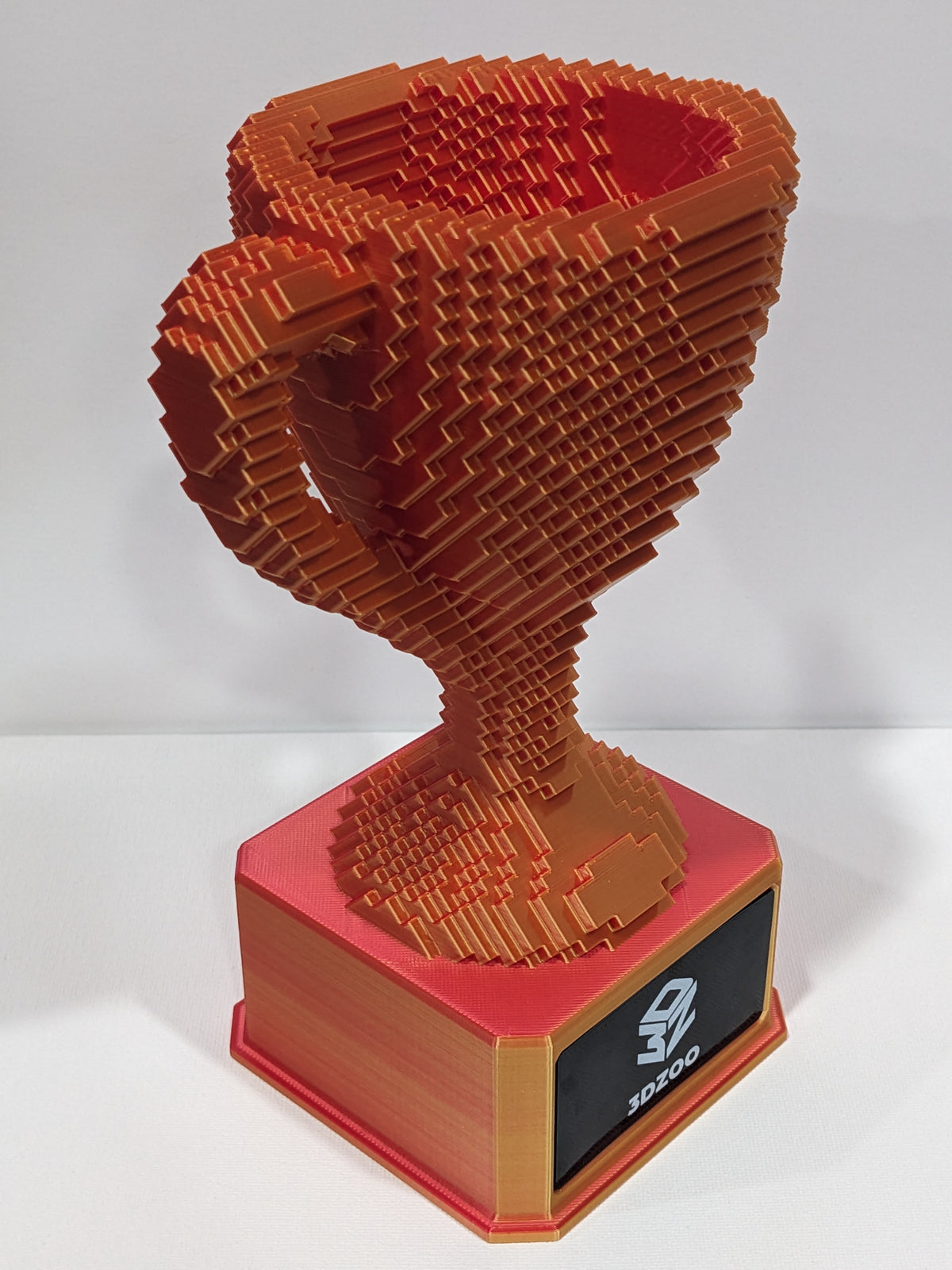 Gold/Red Voxel Trophy - Customizable