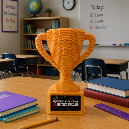Gold Voxel Trophy - Customizable